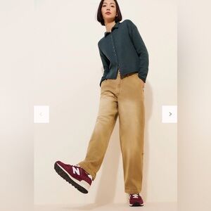 Free People Cleo Washed Chino Pants size 10. Khaki. NWOT